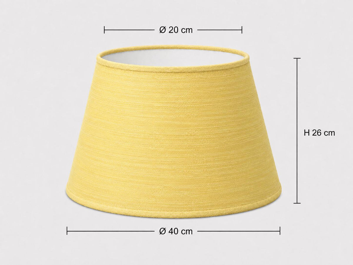 Yellow Linen-Texture Lampshade | Handmade in Italy – image 11