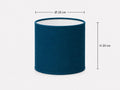 Petrol Blue Velvet Lampshade | Handmade in Italy – image 2