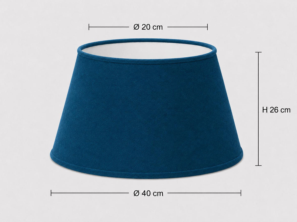 Petrol Blue Velvet Lampshade | Handmade in Italy – image 10