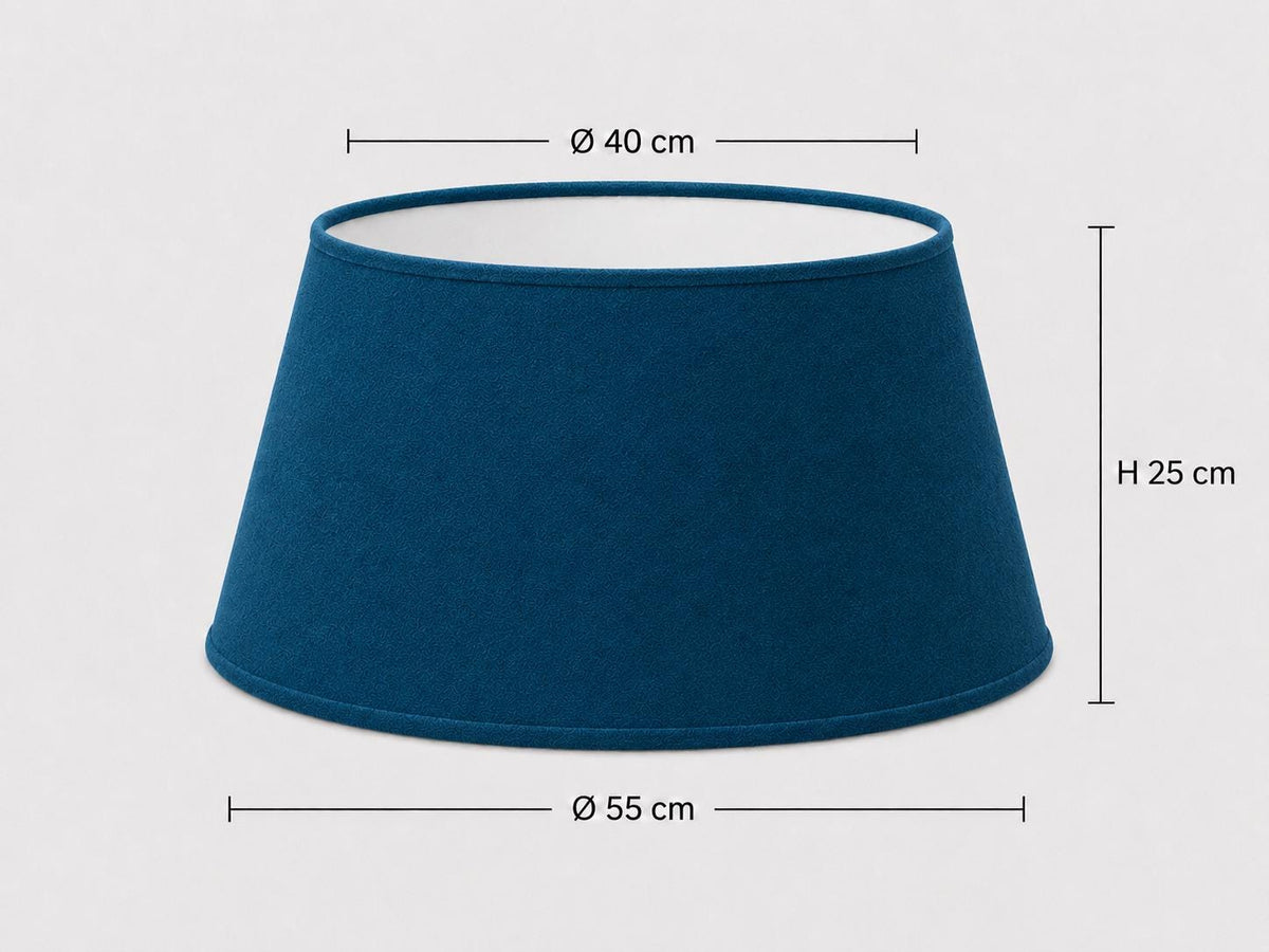 Petrol Blue Velvet Lampshade | Handmade in Italy – image 13