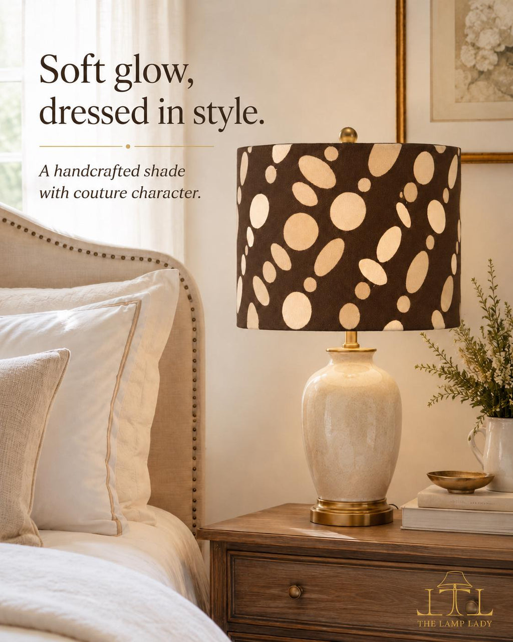 1970s Luxury Sheer Retro Lampshade, Couture-Inspired / Handmade in Italy – image 6