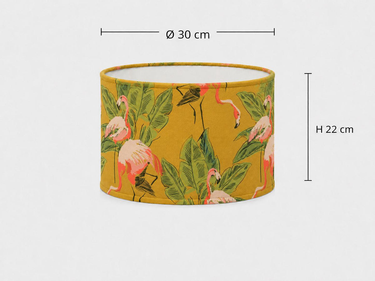 Tropical Flamingo Cotton-Blend Lampshade | Handmade in Italy – image 4