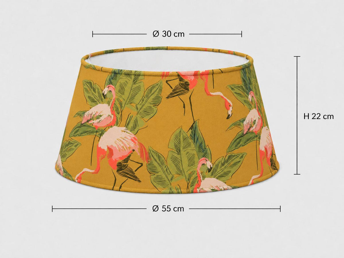 Tropical Flamingo Cotton-Blend Lampshade | Handmade in Italy – image 14