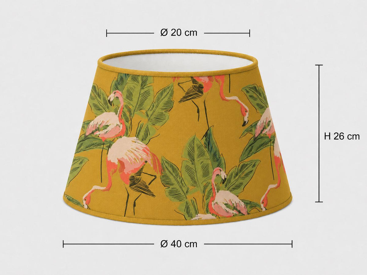 Tropical Flamingo Cotton-Blend Lampshade | Handmade in Italy – image 12