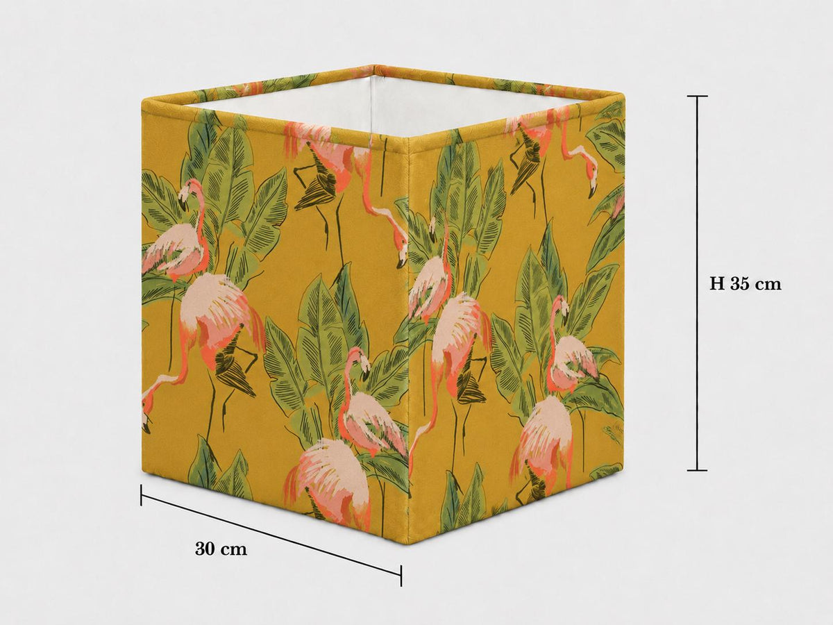 Tropical Flamingo Cotton-Blend Lampshade | Handmade in Italy – image 9