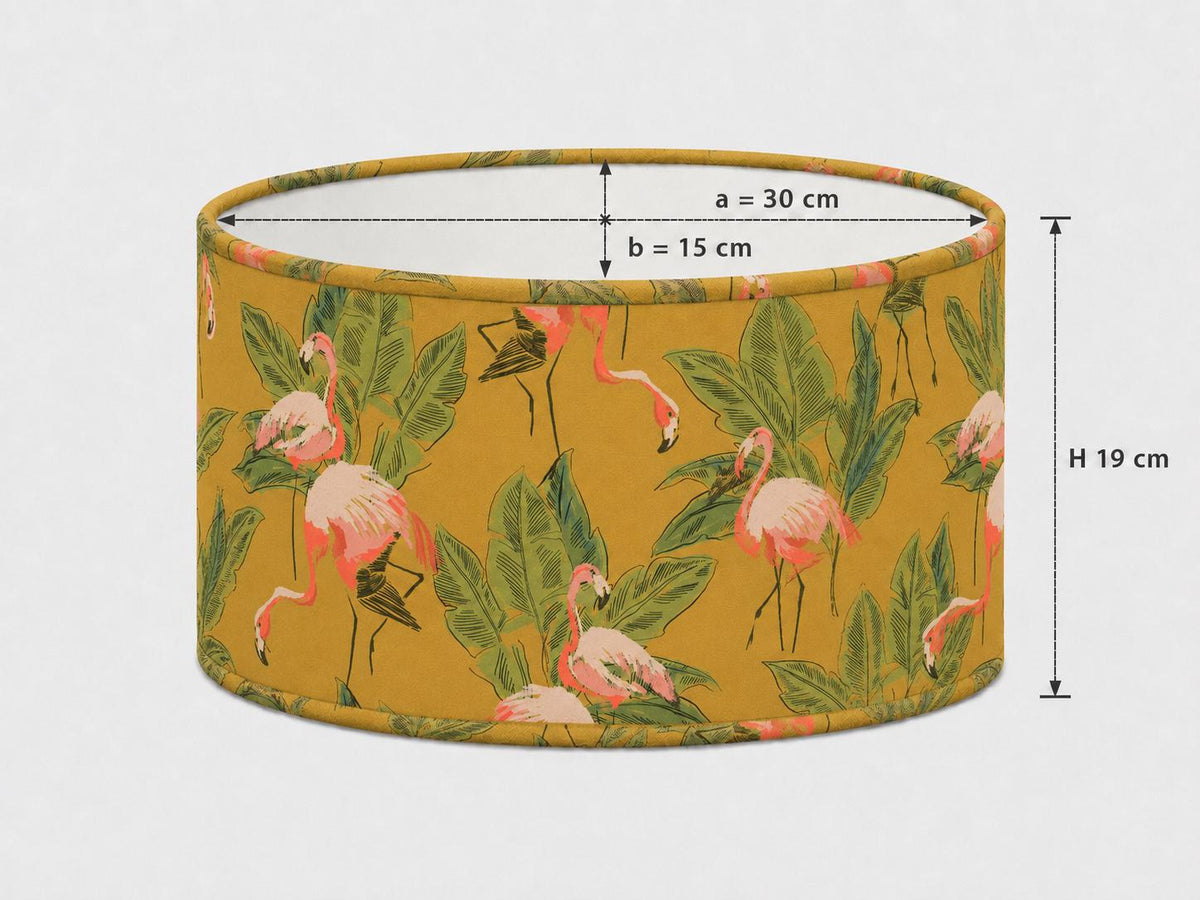 Tropical Flamingo Cotton-Blend Lampshade | Handmade in Italy – image 7