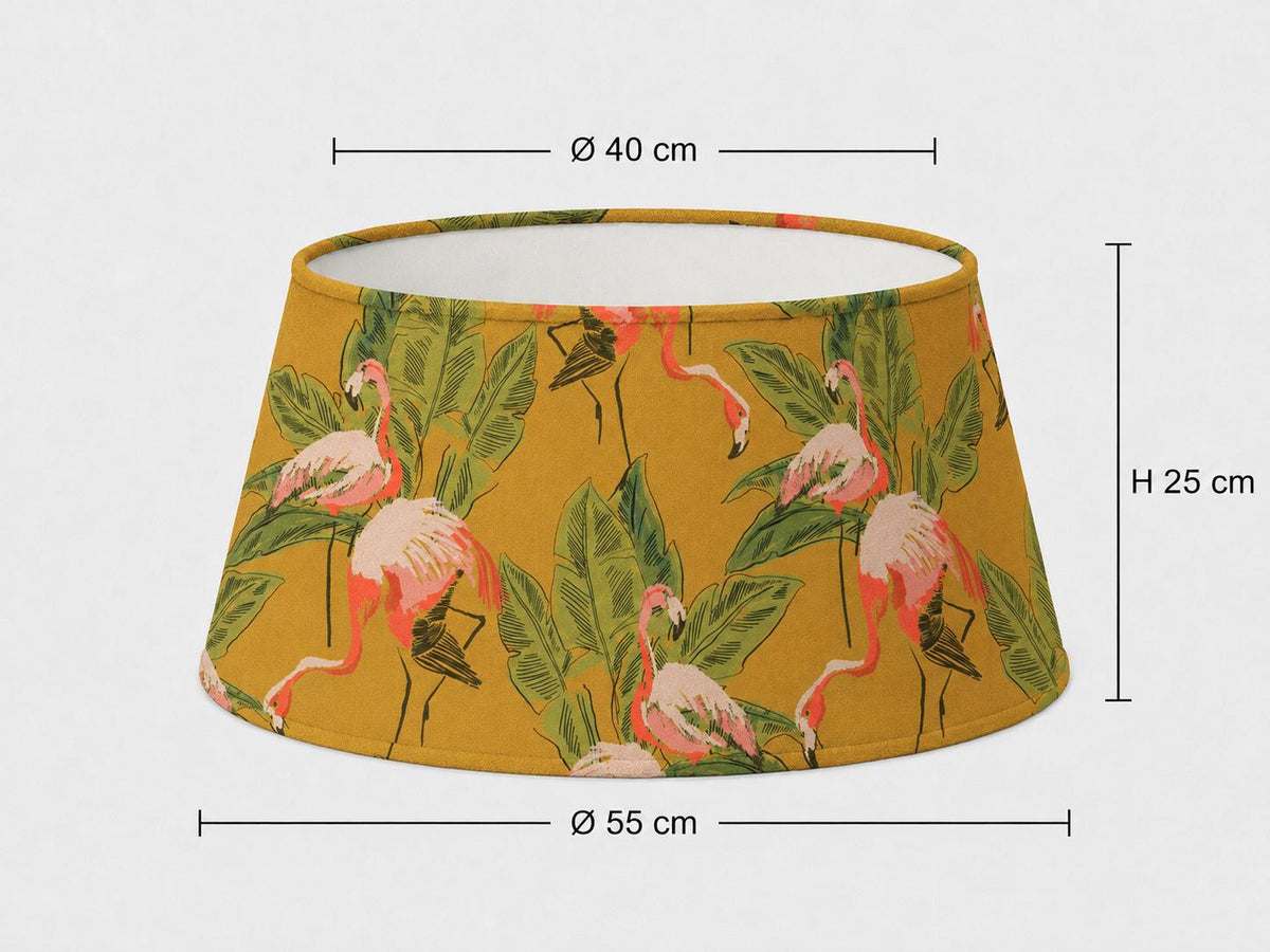 Tropical Flamingo Cotton-Blend Lampshade | Handmade in Italy – image 15