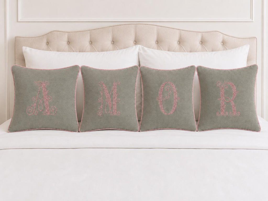Orange embroidered letter O