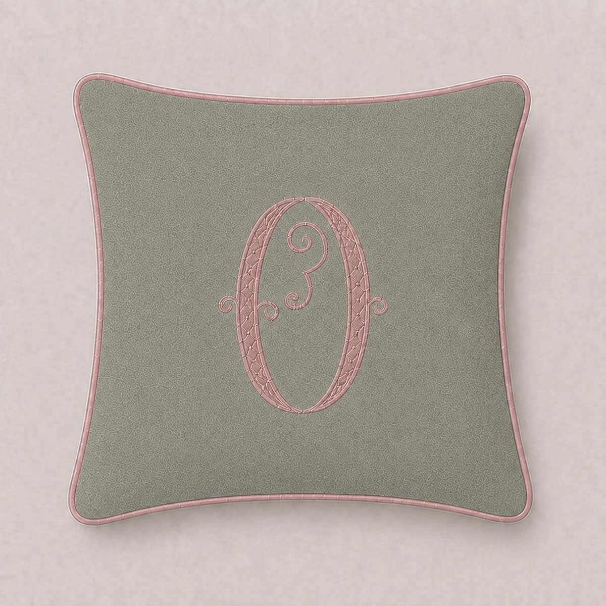 Dusty Blue embroidered letter M