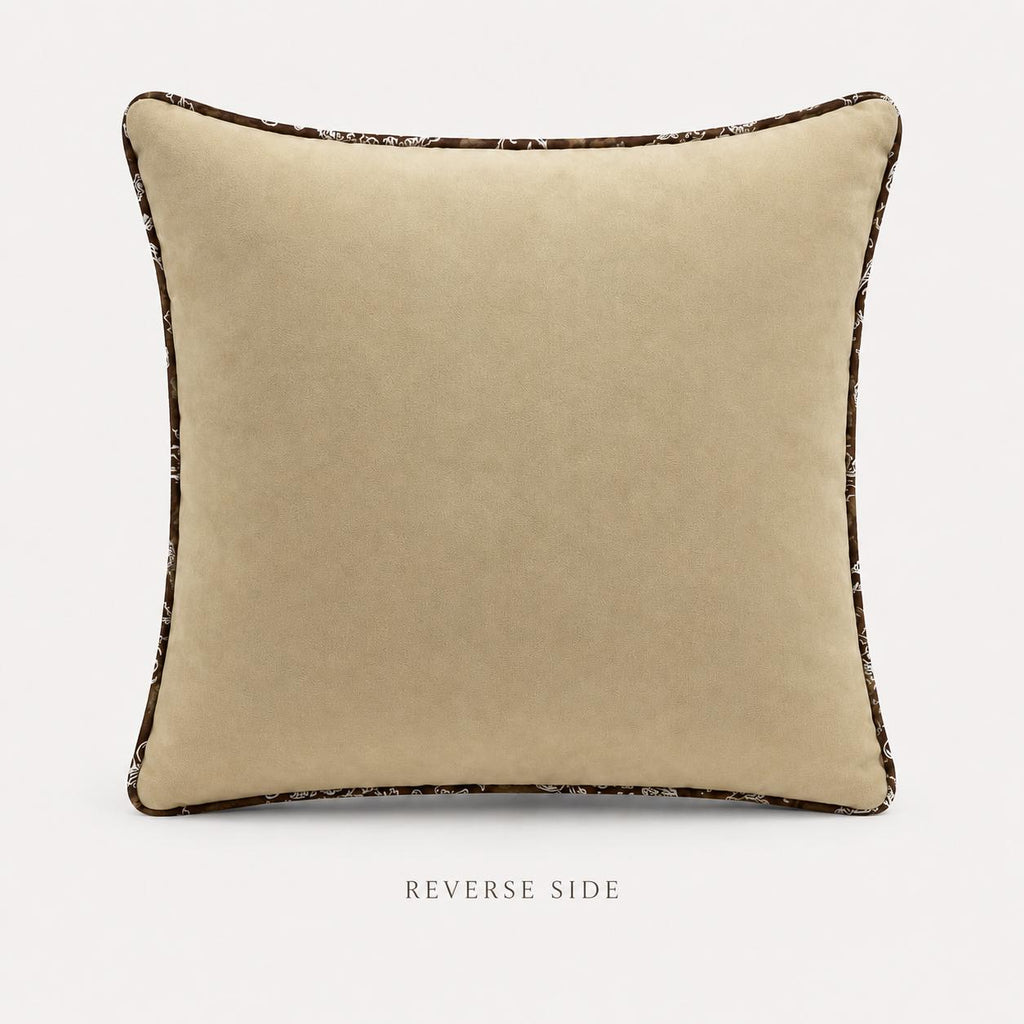 Additional product view of handmade microfibre and patterned cotton cushions