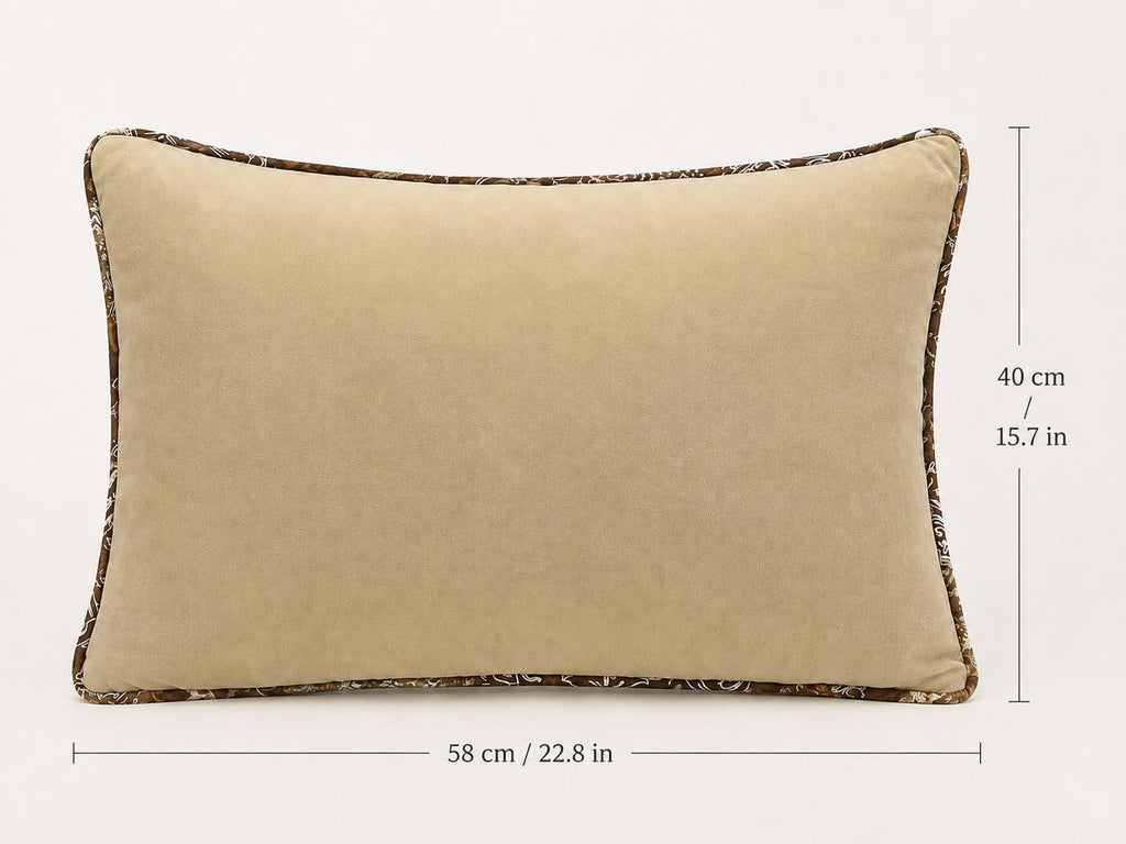 Additional product view of handmade microfibre and patterned cotton cushions