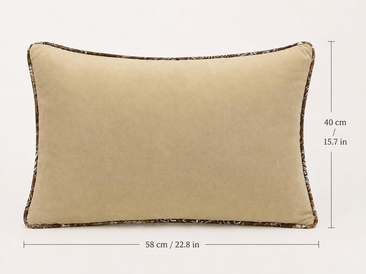 Additional product view of handmade microfibre and patterned cotton cushions
