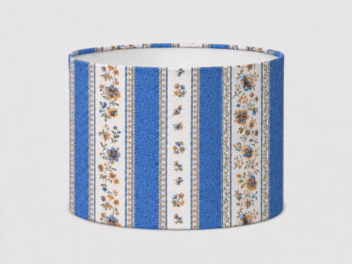 Blue Provençal Floral Lampshade, French Country Lamp Shade – Handmade in Italy – image 1