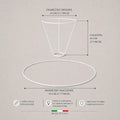 Conical Lampshade Ring Set with Drop – E27 Fitting - White or Gold / Made in Italy – image 1