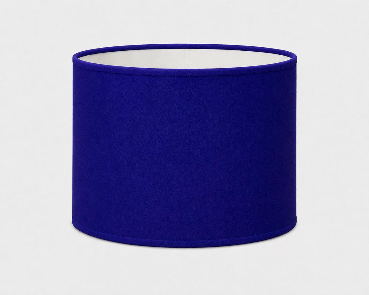Royal Blue plain UV-resistant lampshade, handmade in Italy