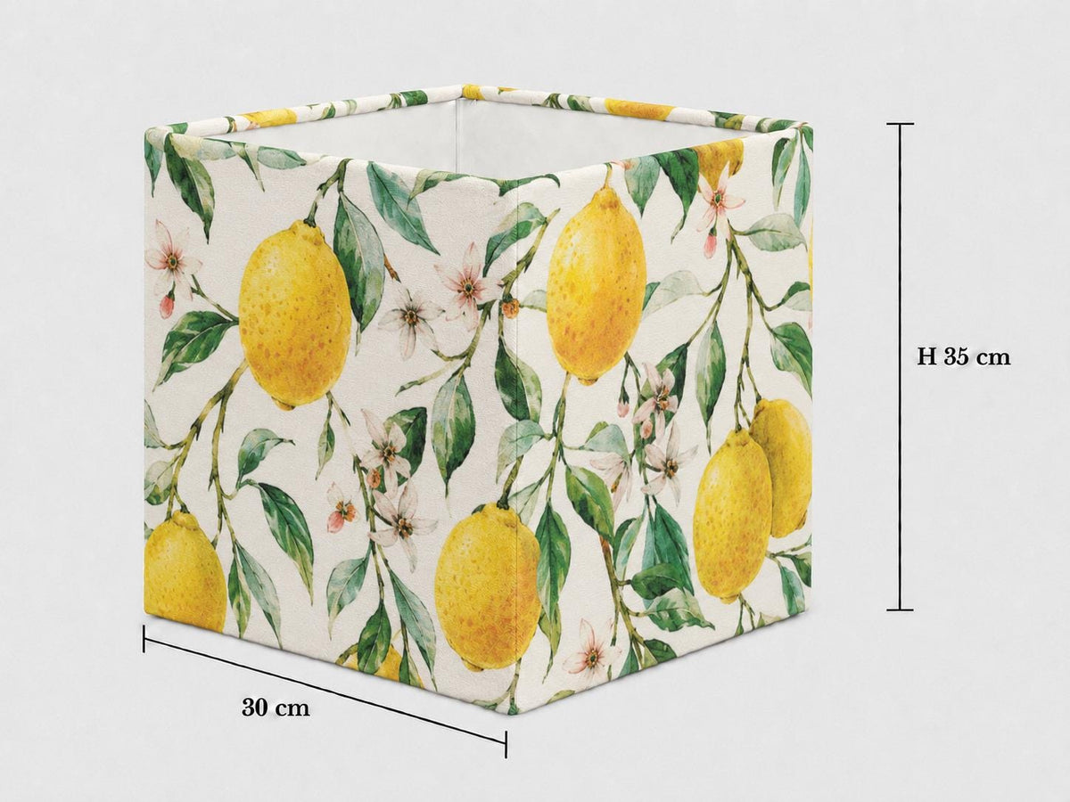 Lemon botanical cube lampshade 30 x 30 x 35 cm