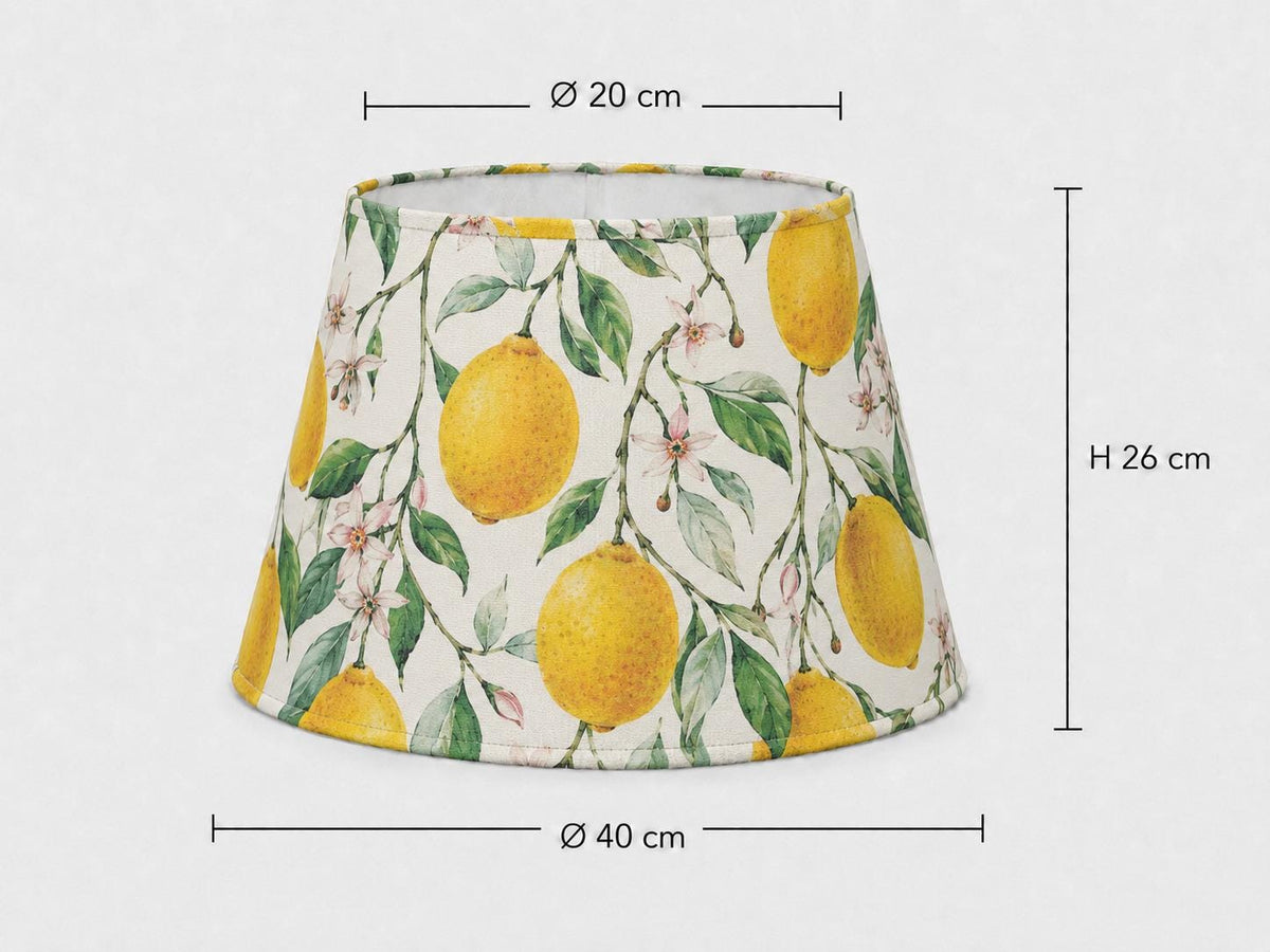 Lemon botanical tapered lampshade 20 x 40 x 26 cm