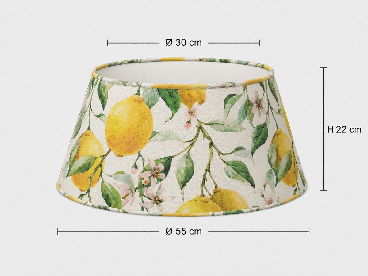 Lemon botanical tapered lampshade 30 x 55 x 22 cm
