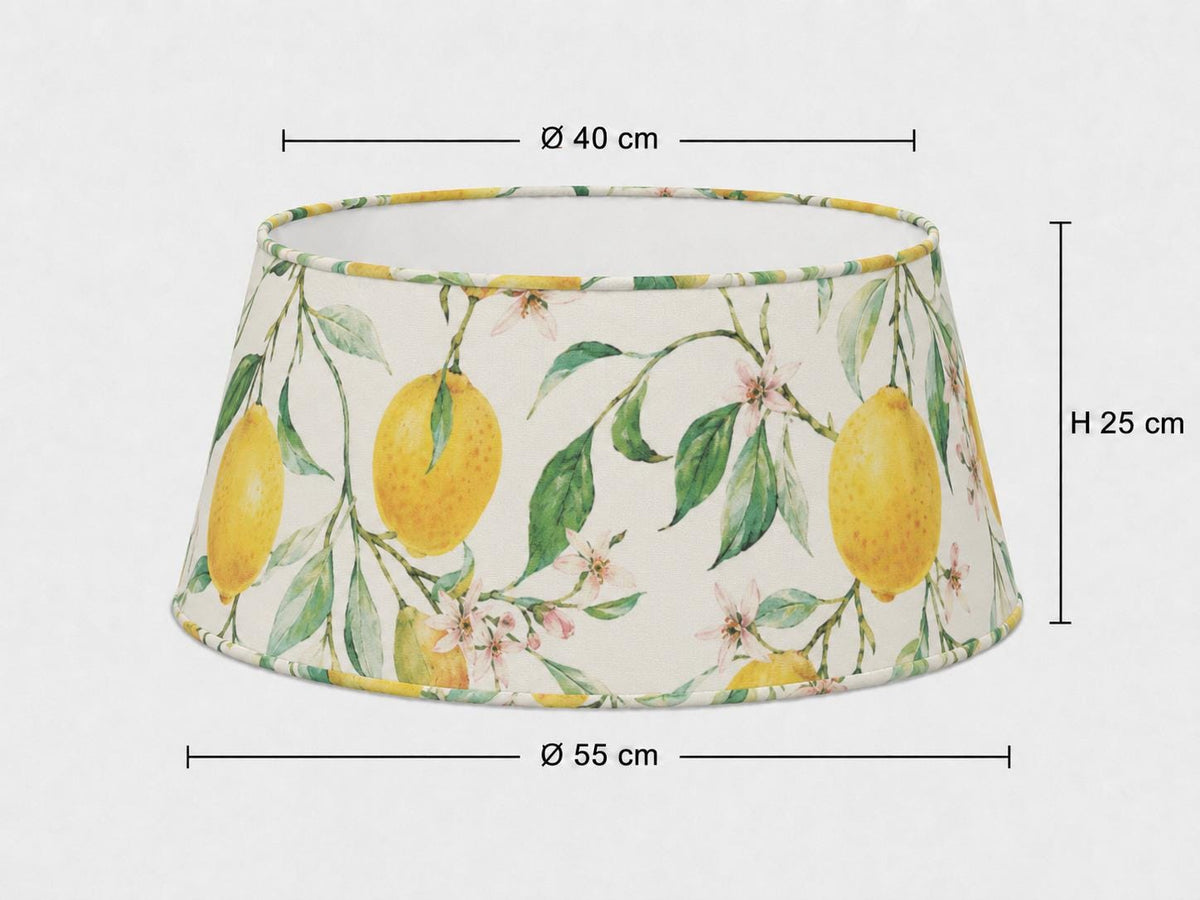 Lemon botanical tapered lampshade 40 x 55 x 25 cm