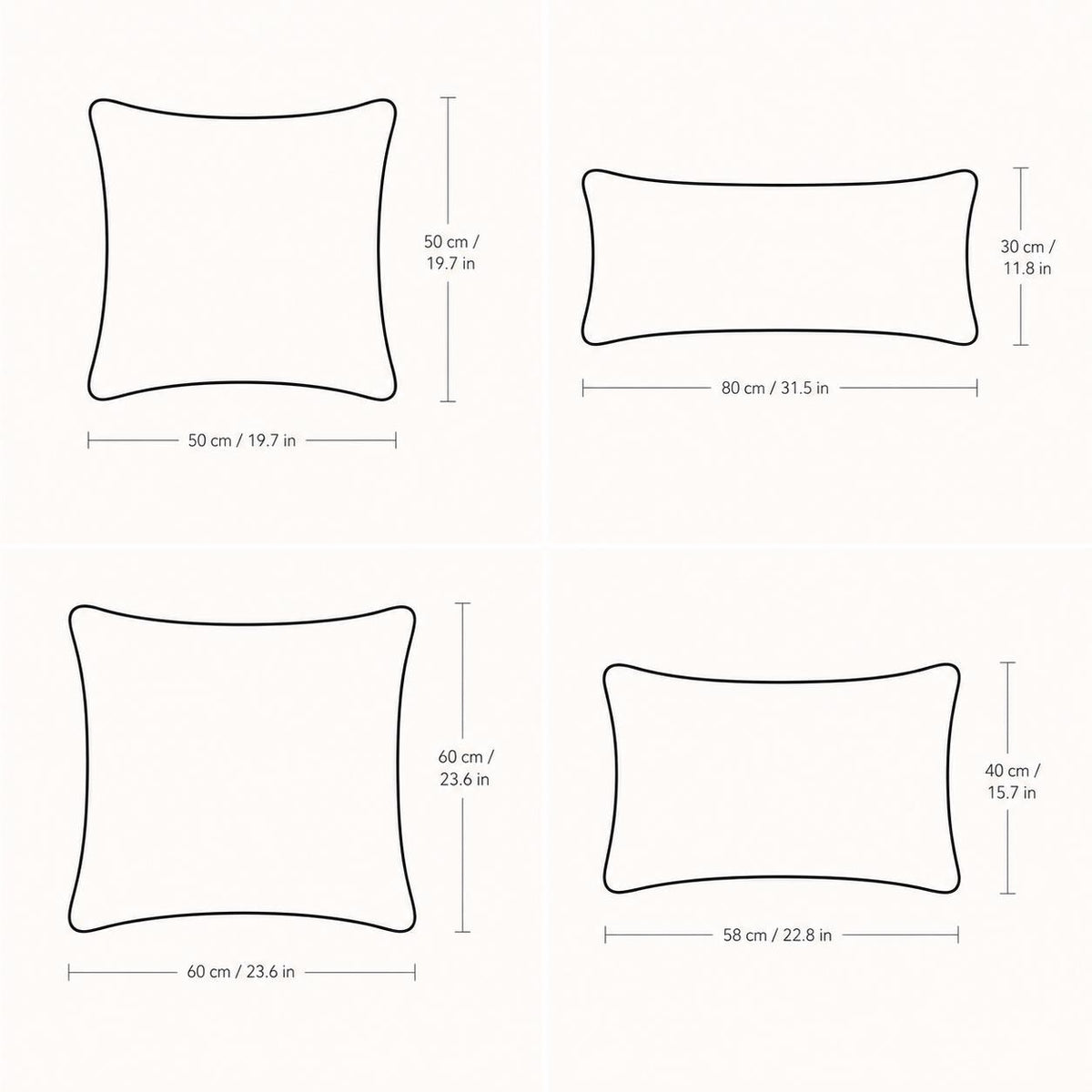 Beige personalised embroidered monogram cushion, 50 × 50 cm