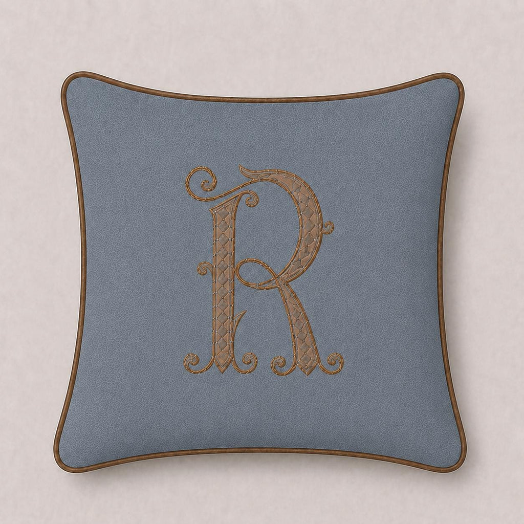 Sage Green embroidered letter M