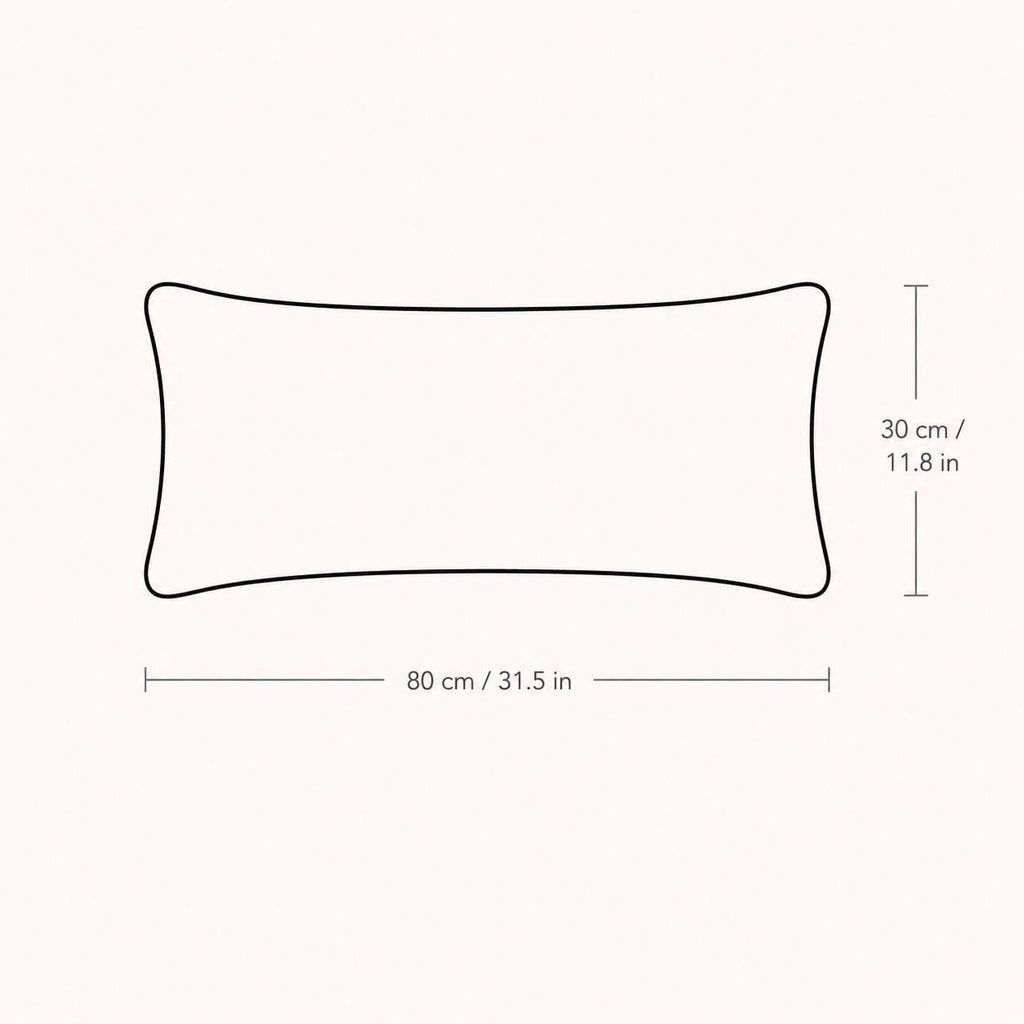 Additional product view of brick red COZY CALM GLOW embroidered lumbar cushions