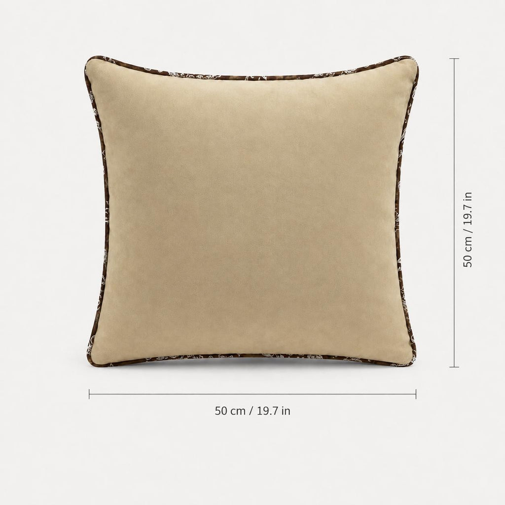 Additional product view of handmade microfibre and patterned cotton cushions