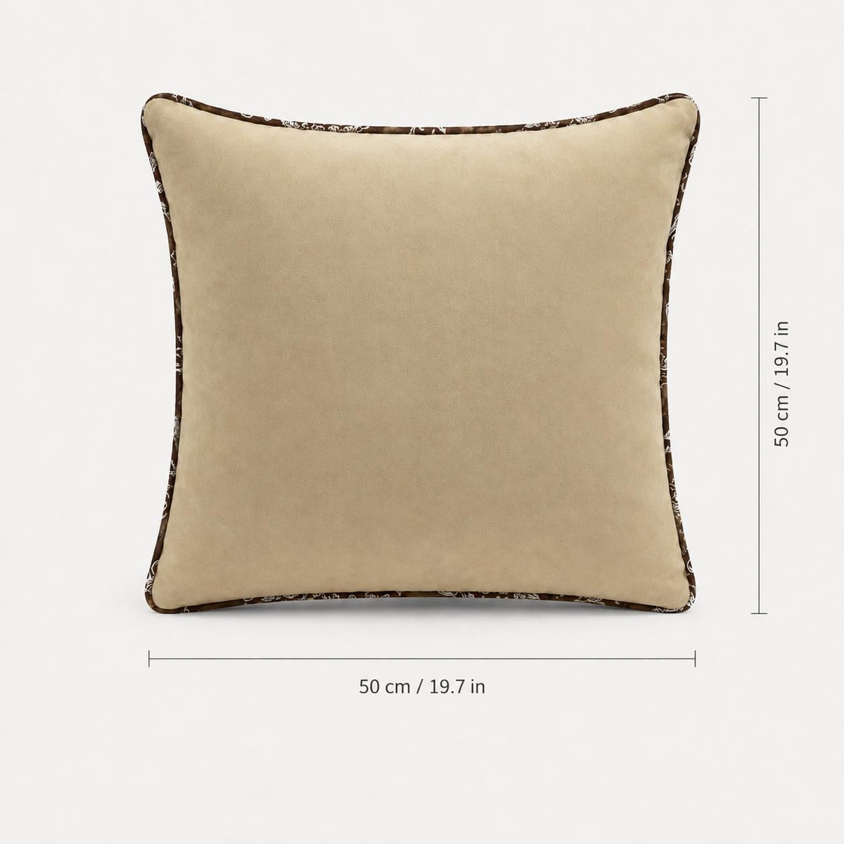 Additional product view of handmade microfibre and patterned cotton cushions