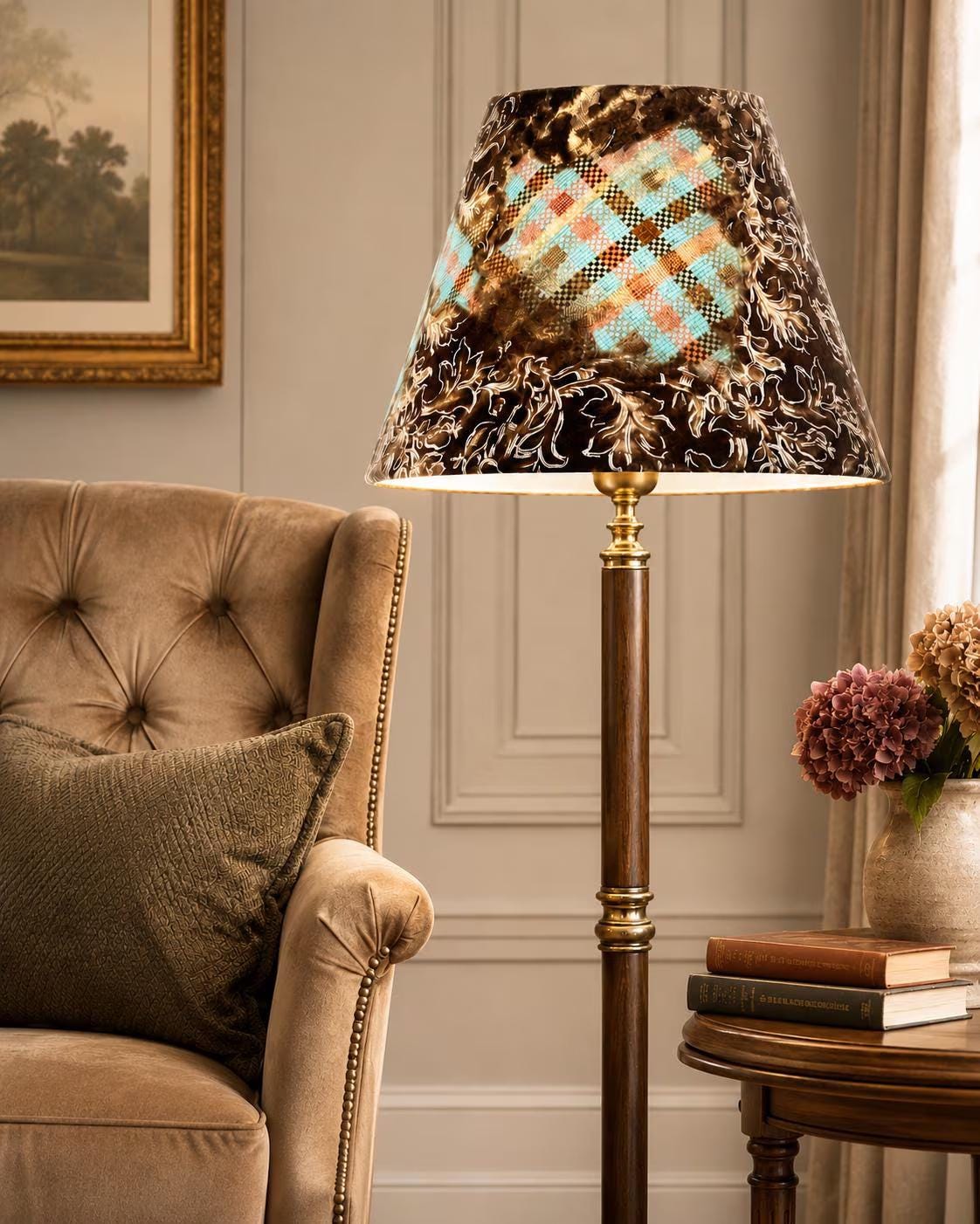 Additional product view of handmade microfibre and patterned cotton cushions