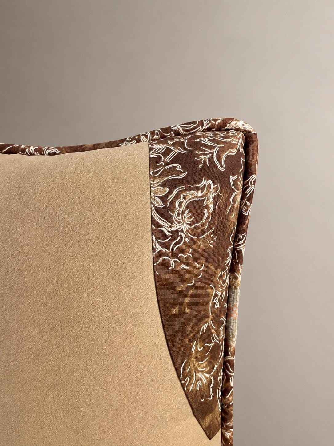 Additional product view of handmade microfibre and patterned cotton cushions
