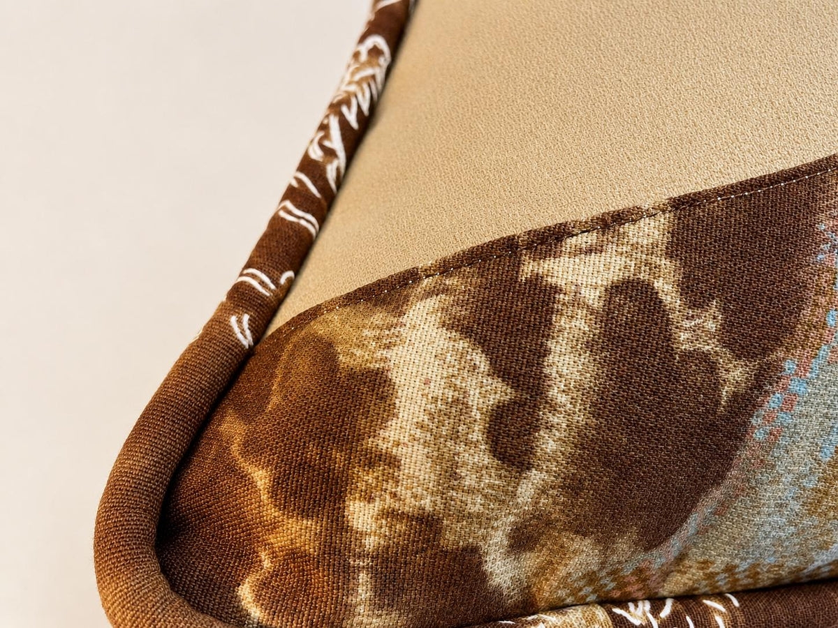 Additional product view of handmade microfibre and patterned cotton cushions