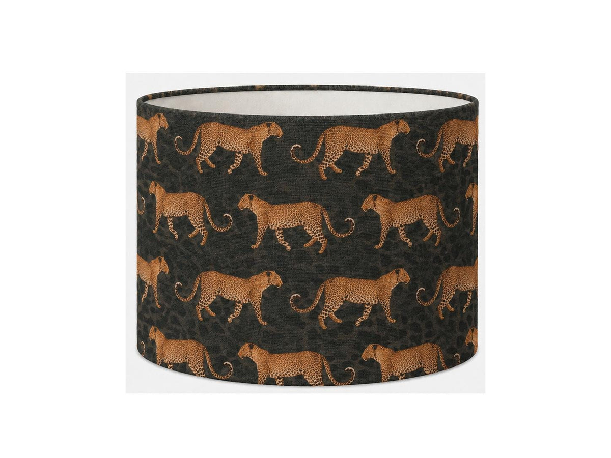 Golden leopard print handmade UV-resistant lampshade
