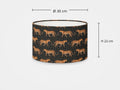Golden leopard print drum lampshade 30 x 22 cm