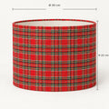 Red tartan lampshade — main view
