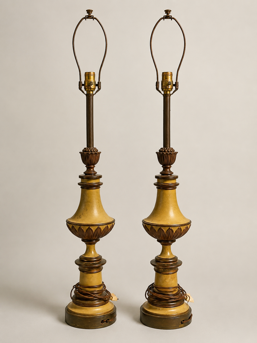 Pair of matching vintage Stiffel table lamps without lampshades