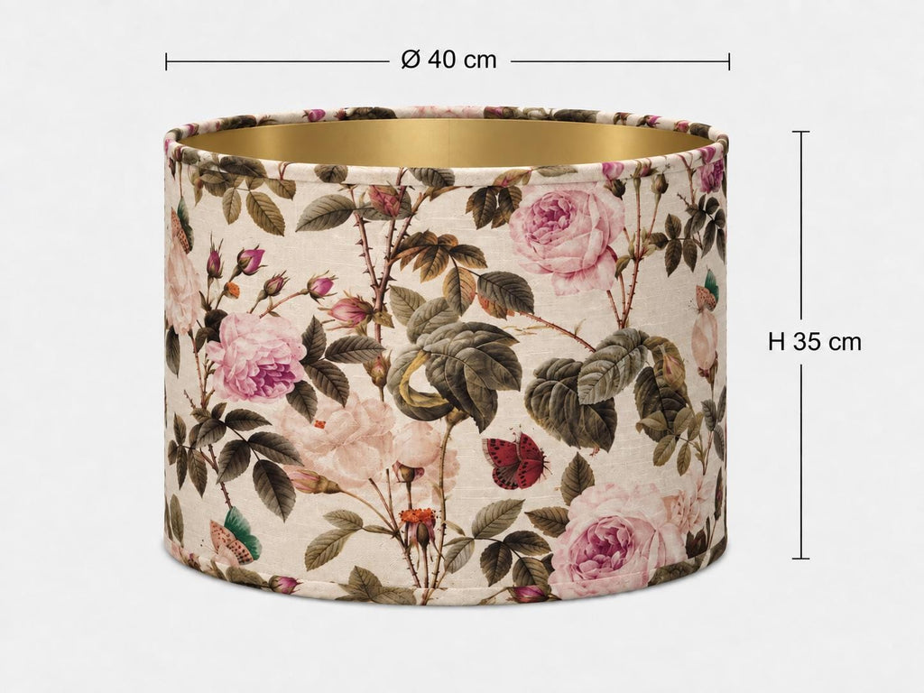 Antique Rose Silk Satin Lampshade | 2 Cylinder Sizes | Handmade in Italy — product image 5