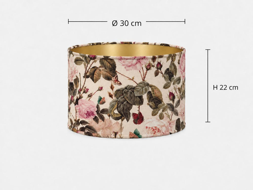 Antique Rose Silk Satin Lampshade | 2 Cylinder Sizes | Handmade in Italy — product image 6