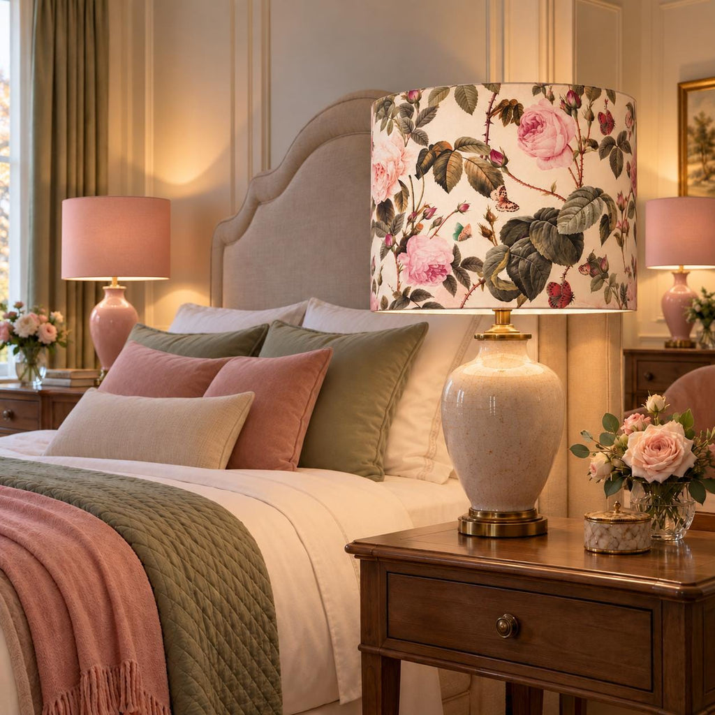 Antique Rose Silk Satin Lampshade | 2 Cylinder Sizes | Handmade in Italy — product image 7