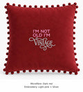 I'm Not Old I'm Vintage embroidered cushion – image 1
